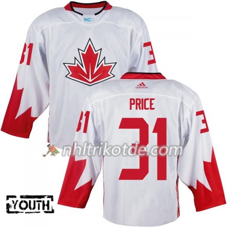 Kanada Trikot Carey Price 31 2016 World Cup Weiß - Kinder